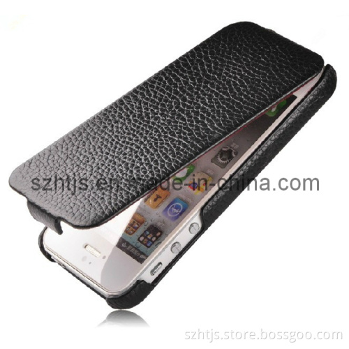 for iPhone 5 Snakeskin Pattern Protective Sleeve Left Open Mobile Phone Holster Foldable Card